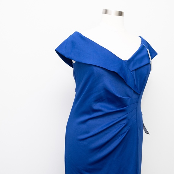 Xscape - Off-Shoulder Ruched Dress - Picture 9 of 12